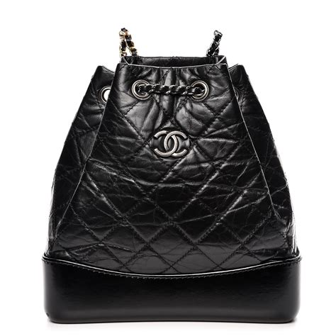 black backpack chanel|Chanel gabrielle backpack price.